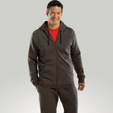 RYU Men's Varsity Full Zip Hoody Charcoal Heather