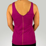 RYU Women's Signature Tank Berry With Stripe
