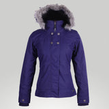 Orb Astra Bomber Jacket With Fur Trim Hood Midnight Oxford