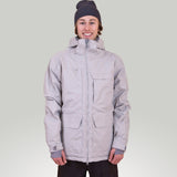 ARSON Blaze - Men's Jacket With Large Pockets Sleeve Art Silver/Spruce