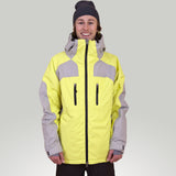 ARSON Extinguisher - Men's Jacket With Drop Neck & Chest Citron/Silver