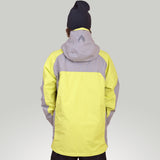 ARSON Extinguisher - Men's Jacket With Drop Neck & Chest Citron/Silver