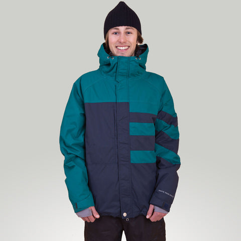 ARSON Flashpoint - Men's Jacket With Colourblocked Pane Navy/Spruce