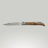Baladeo Laguiole Knife 12cm Zebra Wood With Corkscrew and Pouch