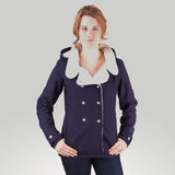 Orb Elvie Techwool Pea Coat Midnight Navy