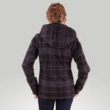 Orb Elvie Techwool Pea Coat Black Plaid
