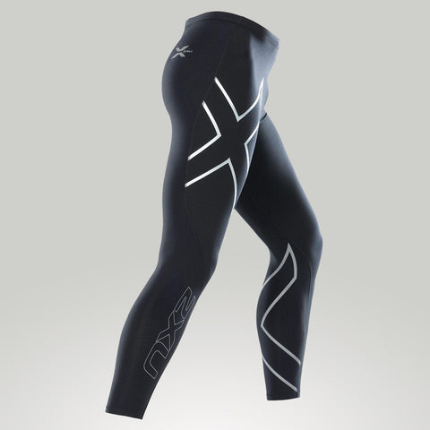 2XU Men's Thermal Compression Tights Black/Silver Logo