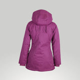 Orb Spirit Long Tailored Shawl Collar Jacket Ruby Wine Dobby