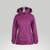 Orb Spirit Long Tailored Shawl Collar Jacket Ruby Wine Dobby