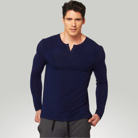 Cory Vines Men's The Neighborhood Henley Cobalt