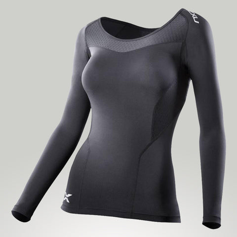 2XU Women's Base Long Sleeve Compression Top Black