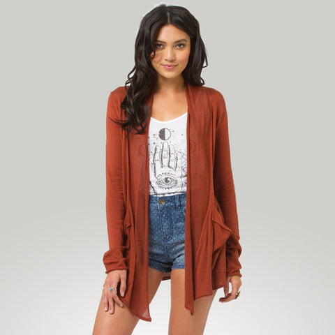 Billabong Women's Between The Lines Cardigan Ginger