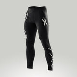 2XU Men's Compressions Tights Black/Silver Logo