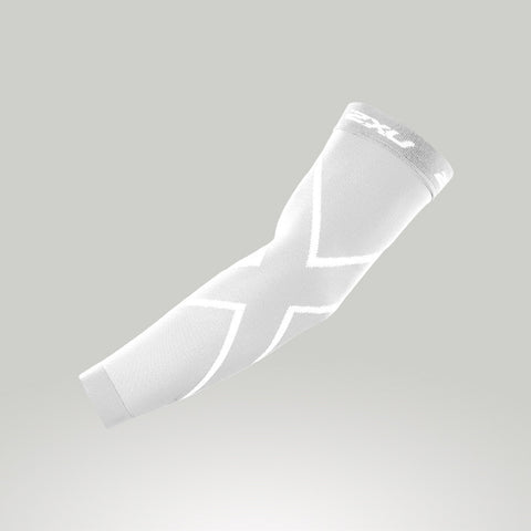 2XU Compression Arm Sleeves White